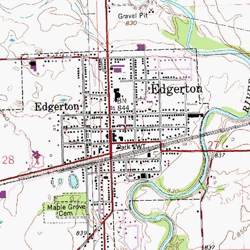 Topographic Map of First Presbyterian Church (historical), OH