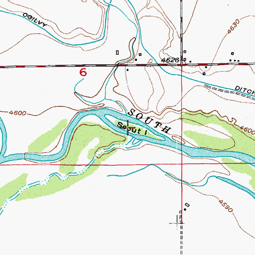 Topographic Map of Scout Island, CO