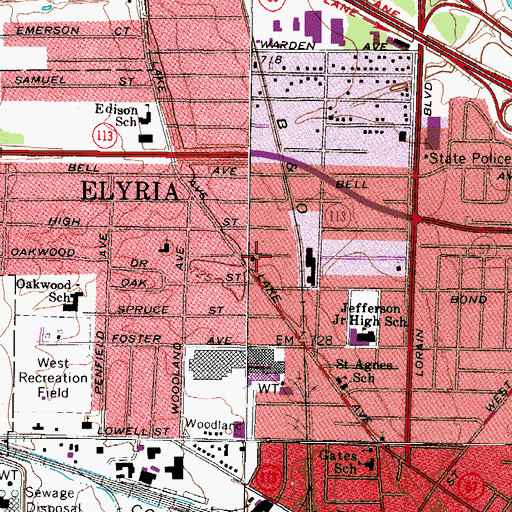 Topographic Map of The Church of Jesus Christ of Latter Day Saints, OH