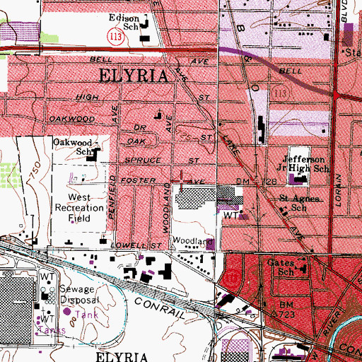Topographic Map of Glorious Apostolic Church, OH
