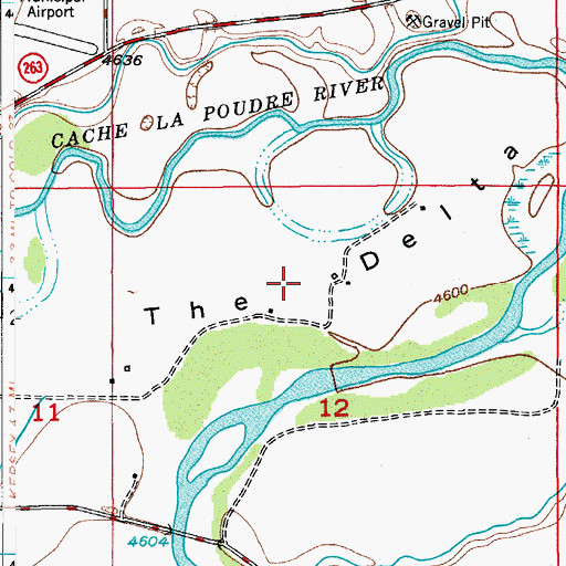 Topographic Map of The Delta, CO