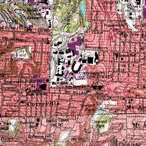Topographic Map of Dieterle Center, OH