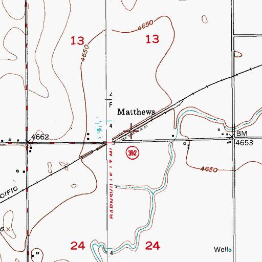 Topographic Map of Matthews, CO