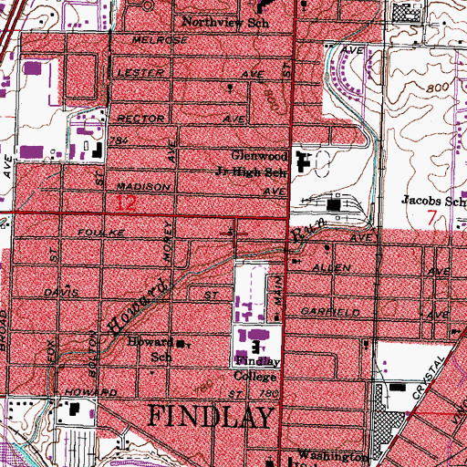 Topographic Map of Trinity Baptist Church, OH