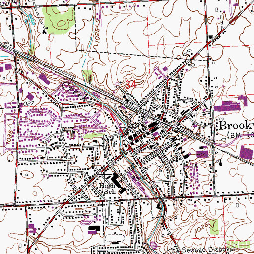 Topographic Map of Trinity Lutheran Church, OH