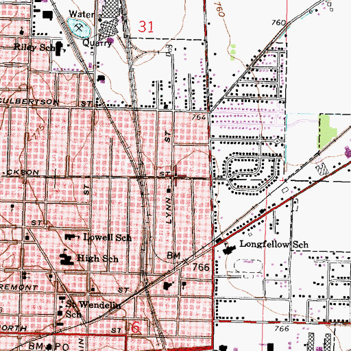 Topographic Map of Bethel Baptist Church, OH