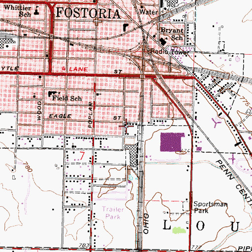 Topographic Map of House of Prayer, OH