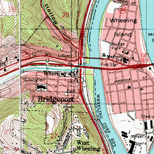 Topographic Map of Mount Zion Baptist Church, OH