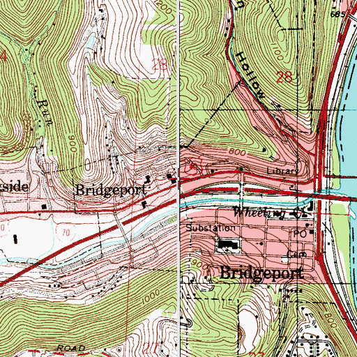 Topographic Map of Saint Anthony of Padua School, OH