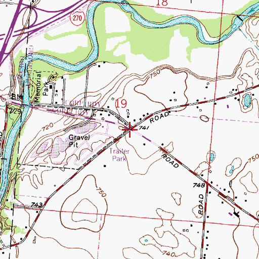Topographic Map of Bright (historical), OH