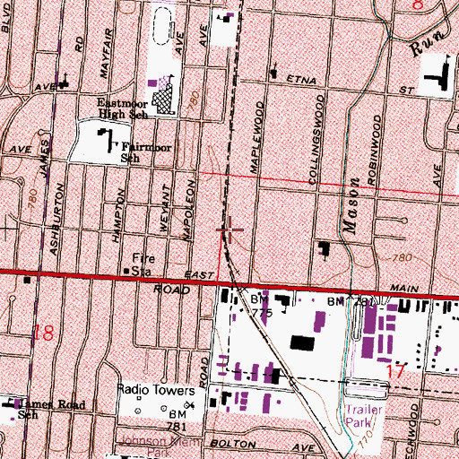 Topographic Map of Doneys (historical), OH