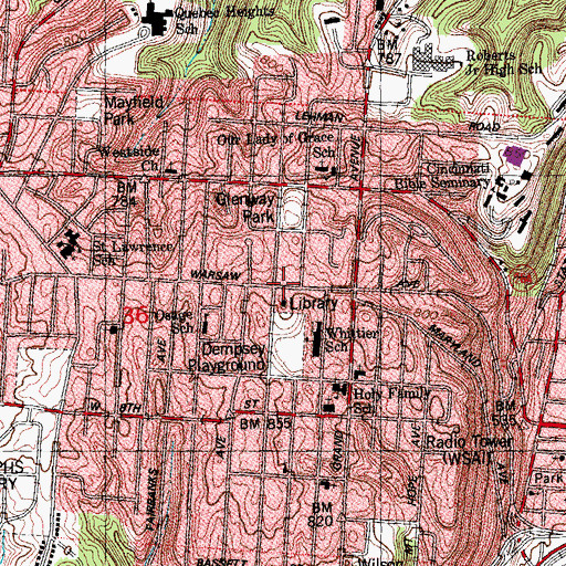Topographic Map of East Price Hill, OH
