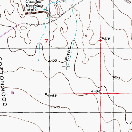 Topographic Map of East Cottonwood Draw, CO