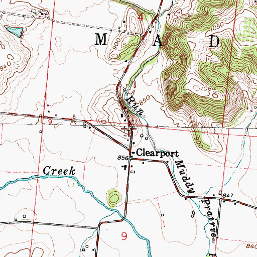 Topographic Map of Mount Carmel Cemetery, OH