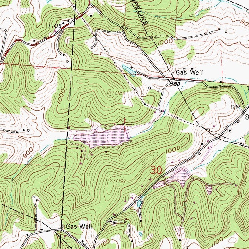 Topographic Map of Pine Lake Estates, OH