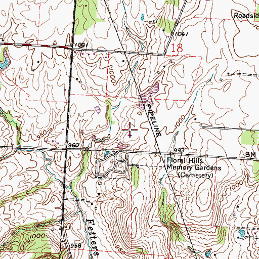 Topographic Map of Pleasant Valley Golf Course, OH