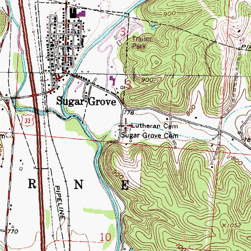 Topographic Map of Saint Matthews Lutheran Cemetery, OH