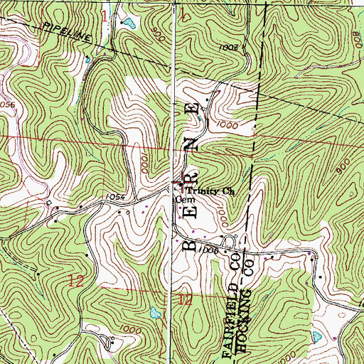 Topographic Map of Sponagle Cemetery, OH