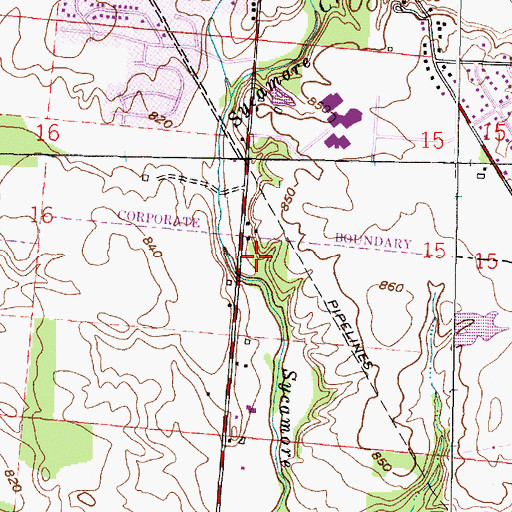Topographic Map of Stonebridge Park, OH