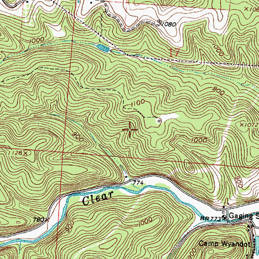 Topographic Map of Clear Creek Nature Preserve, OH