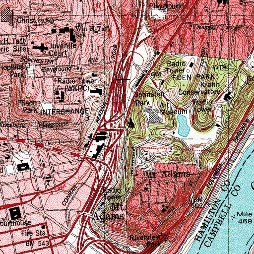 Topographic Map of Elsinore Tower, OH