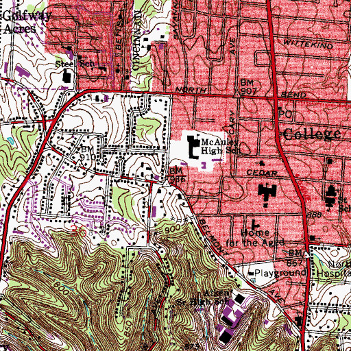 Topographic Map of Laurel Court, OH