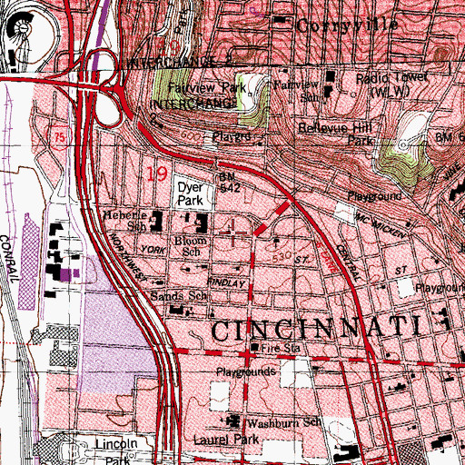 Topographic Map of Saint Andrews Rumanian Orthodox Church (historical), OH
