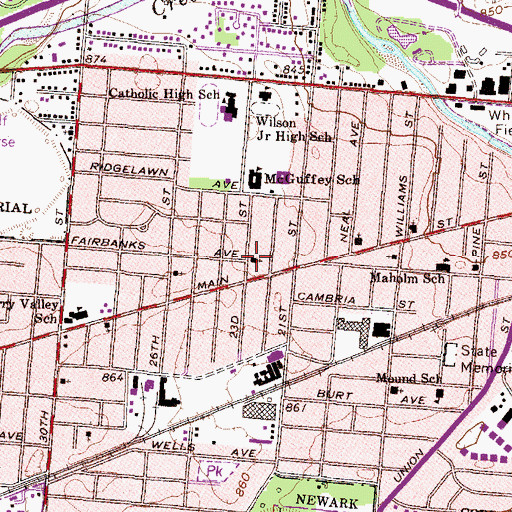 Topographic Map of Christian Apostolic Church, OH