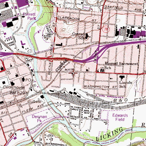 Topographic Map of First United Brethren Church, OH