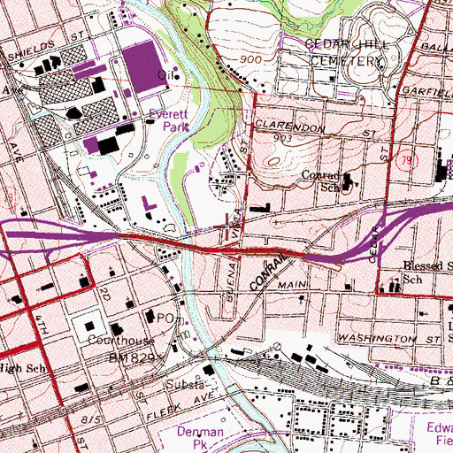 Topographic Map of Oneness Apostolic Church, OH