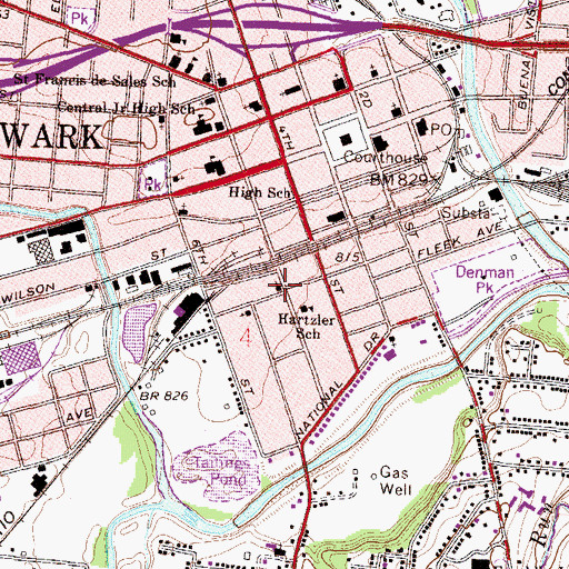 Topographic Map of Seventh Day Adventist Church, OH