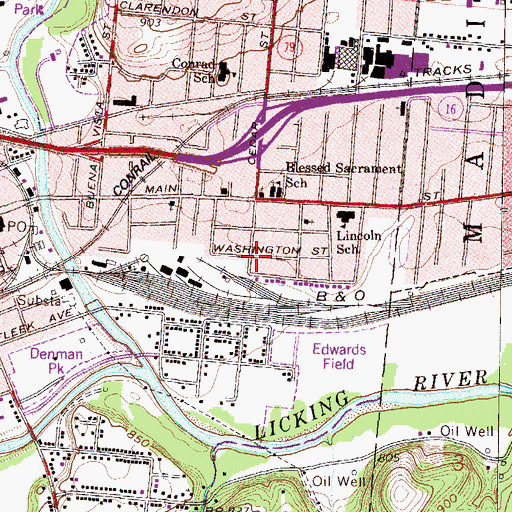 Topographic Map of Shiloh Baptist Church, OH