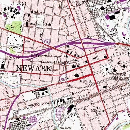 Topographic Map of Sixth Street Church of God, OH
