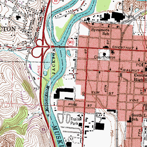 Topographic Map of Stewart Field, OH