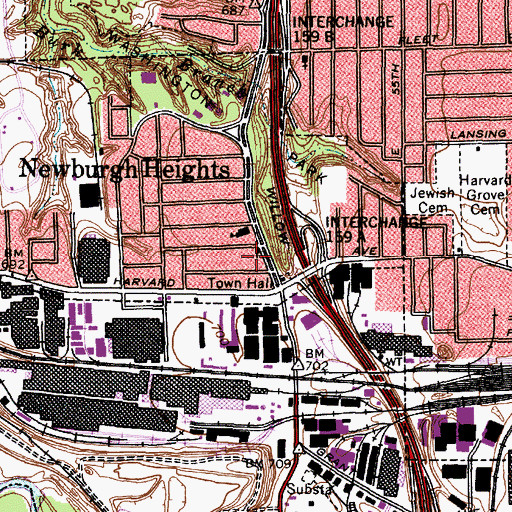 Topographic Map of Forestdale Presbyterian Church, OH