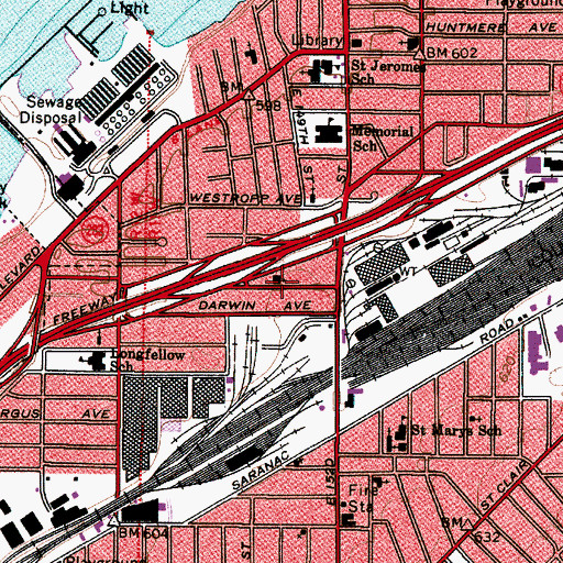 Topographic Map of Greater Bethel African Methodist Episcopal Church, OH