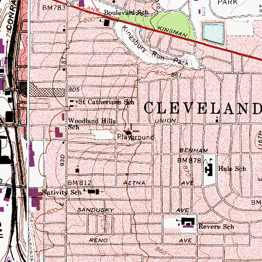Topographic Map of Saint Michaels Russian Orthodox Church, OH