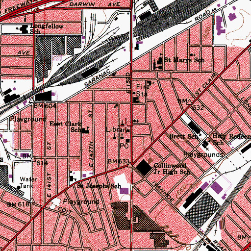 Topographic Map of Saint Stephens Protestant Episcopal Church, OH