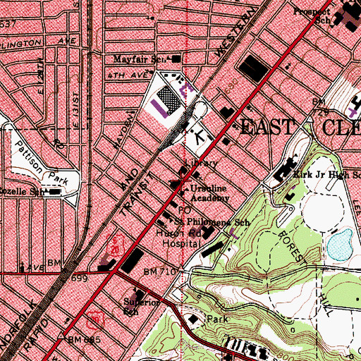 Topographic Map of Stroup Hall, OH