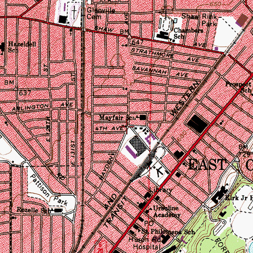 Topographic Map of The Word of God Church, OH