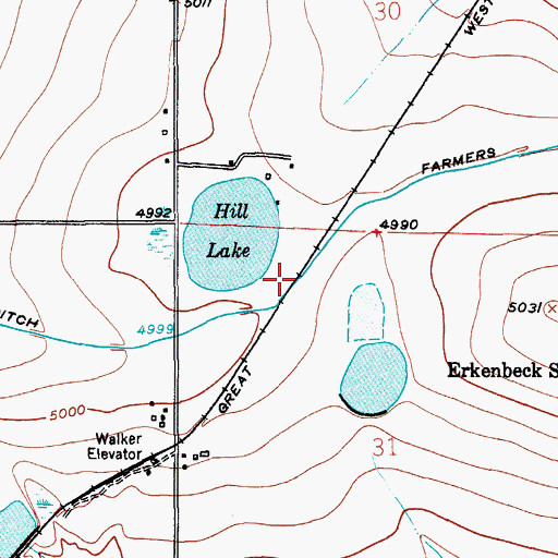 Topographic Map of Farmers Extension Canal, CO