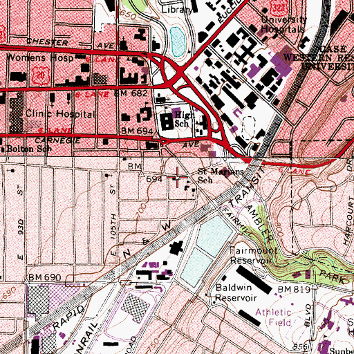 Topographic Map of Lilly Baptist Church, OH