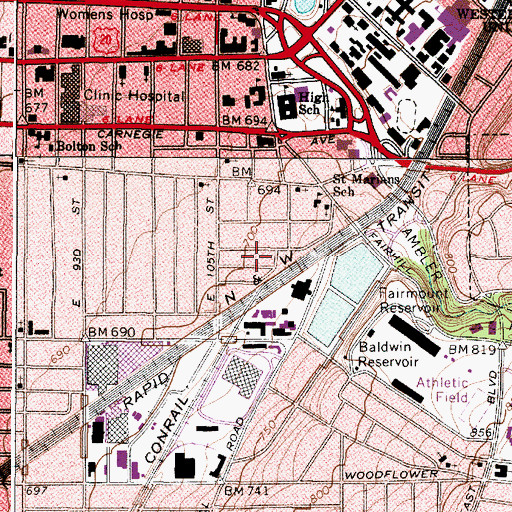 Topographic Map of Mount Olive Primitive Baptist Church, OH