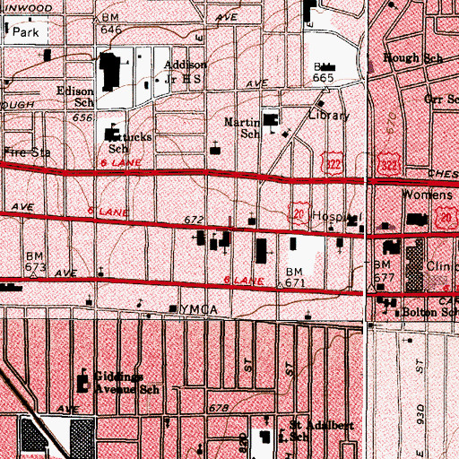 Topographic Map of Pentecostal Faith Holiness Church of God, OH