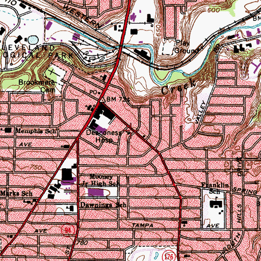 Topographic Map of Christian and Missionary Alliance Church, OH