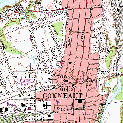 Topographic Map of Foursquare Gospel Church, OH
