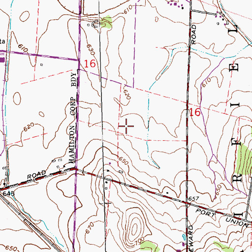Topographic Map of Bypass Four Commerce Center, OH