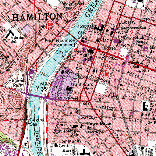Topographic Map of Christ Tabernacle of Apostolic Faith, OH