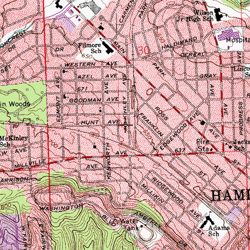 Topographic Map of Free Pentecostal Church, OH