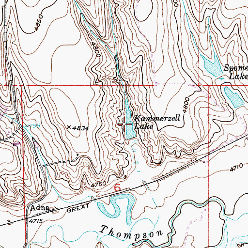 Topographic Map of Kammerzell Lake, CO